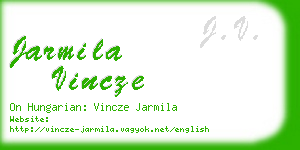 jarmila vincze business card